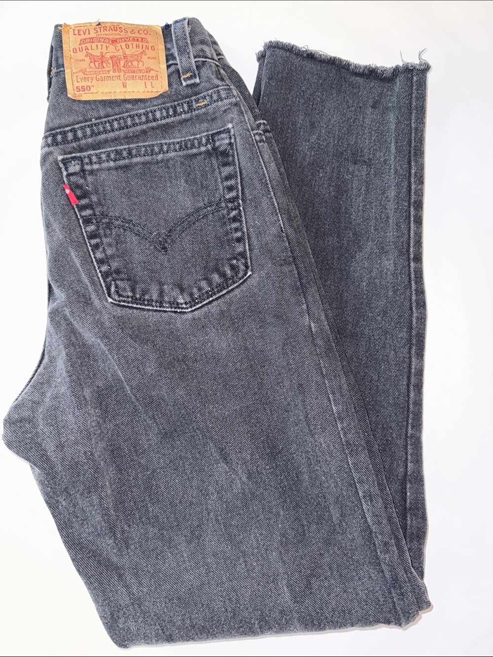 Vintage Levi's Women's Straight Leg Jeans in Charcoal Gray